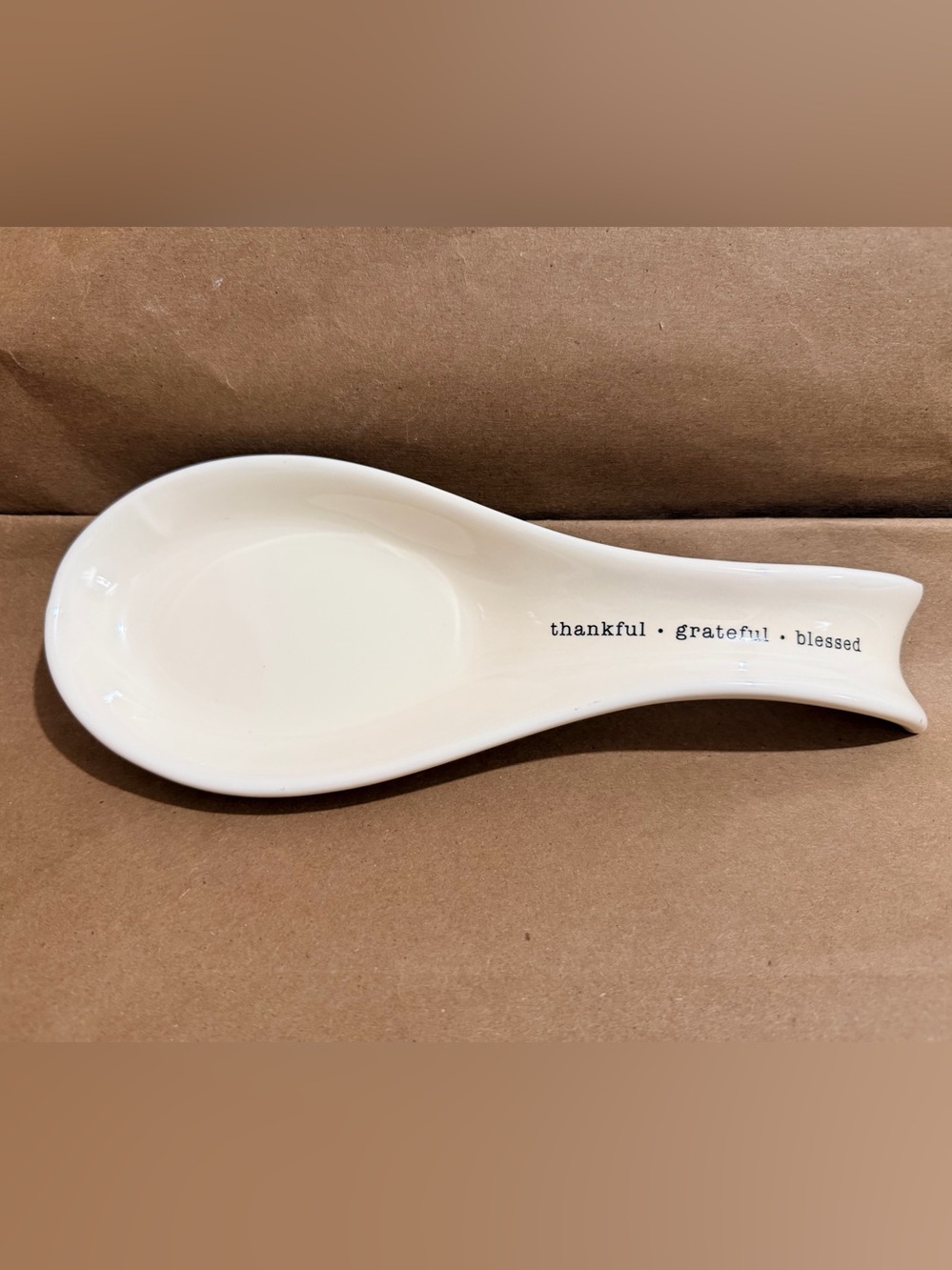Spoon Rest
Thankful Grateful Blessed
Inspirational Gifts With Love
circa 2018